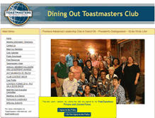 Tablet Screenshot of diningouttoastmasters.org